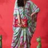 CAPISVIRLEO Mint Green Kaftan Dress