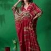 CAPISVIRLEO Magneta Cotton Silk Kaftan Dress -Echoo Clothing Shop 88cap31 1