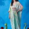 CAPISVIRLEO Mint Green Cotton Silk Kaftan Dress 2 CAPISVIRLEO Mint Green Cotton Silk Kaftan Dress -Echoo Clothing Shop 88cap32 1