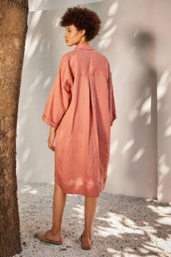 Khara Kapas Rose Blossom Shirt Dress -Echoo Clothing Shop 91023kk15 5