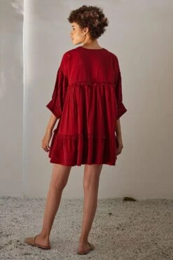 Khara Kapas Crimson Love Dress 9 Khara Kapas Crimson Love Dress -Echoo Clothing Shop 91023kk4 4