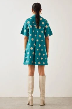 SNOB Teal Miso Short Dress -Echoo Clothing Shop 91sn4 5