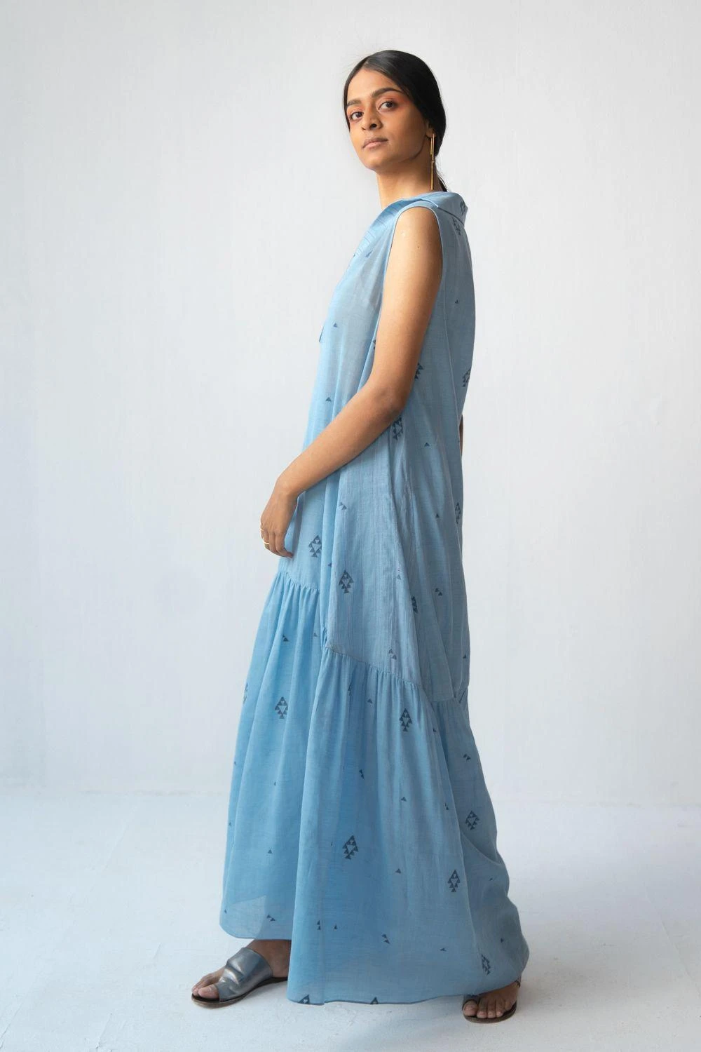 Urvashi Kaur Cotton Jamdani Tent Dress 6 Urvashi Kaur Cotton Jamdani Tent Dress - Image 4