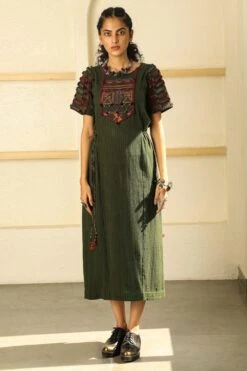 Medha Deep Green Tunic Dress