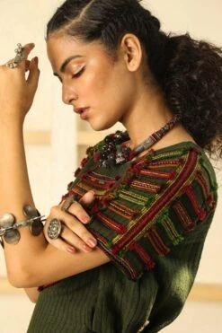 Medha Deep Green Tunic Dress -Echoo Clothing Shop aw dr gre 3 1