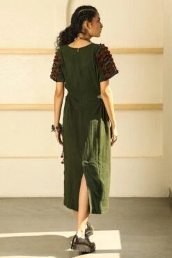 Medha Deep Green Tunic Dress -Echoo Clothing Shop aw dr gre 5 1