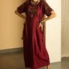 Medha Cotton Plum Tunic Dress -Echoo Clothing Shop aw dr plu 1 1