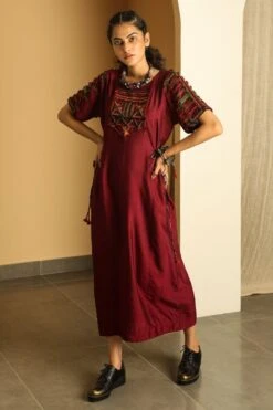 Medha Cotton Plum Tunic Dress