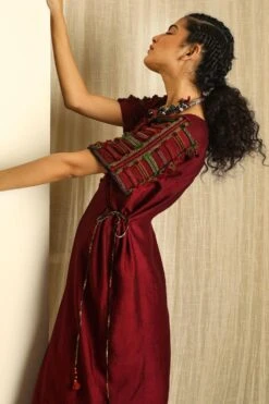 Medha Cotton Plum Tunic Dress 9 Medha Cotton Plum Tunic Dress -Echoo Clothing Shop aw dr plu 4 1