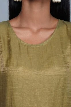 YAVI Moss Green Organza Dress -Echoo Clothing Shop brcd 14 4