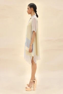 Abhishek Sharma Colour Blocked Shirt Dress -Echoo Clothing Shop csh03grey 2