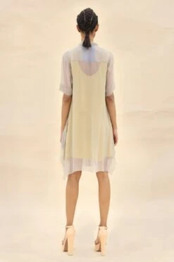 Abhishek Sharma Colour Blocked Shirt Dress -Echoo Clothing Shop csh03grey 5