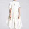 Chola White Circular Deconstructed Dress
