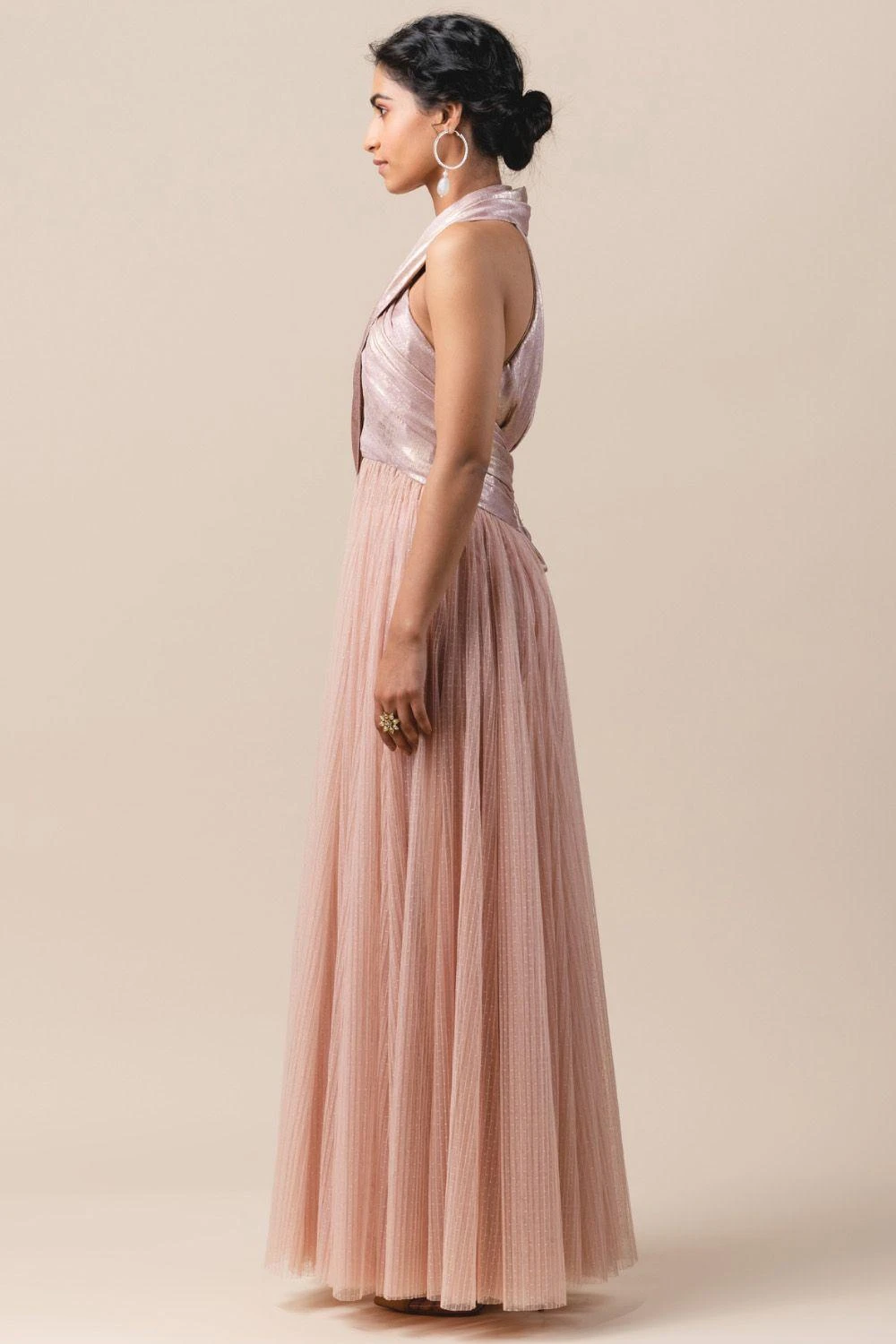 Tarun Tahiliani Crinkled Flared Bottom Tulle Dress 4 Tarun Tahiliani Crinkled Flared Bottom Tulle Dress - Image 2