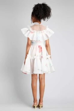 Gauri & Nainika Sheer Neck Short Dress With Ruffles -Echoo Clothing Shop gnd fw21 05 3