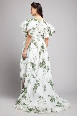 Gauri & Nainika Wide Neck Asymmetrical Wrap Dress -Echoo Clothing Shop gnd ss21 28 4