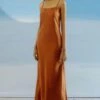 Ituvana Orange Silk Slip Dress -Echoo Clothing Shop ituv 1 1