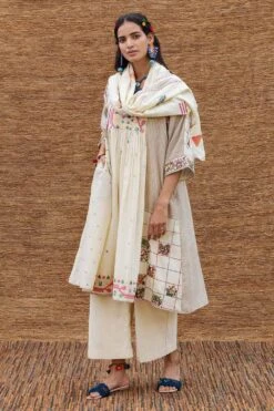 Sunira Designs Kora Jamdani Muslin Yoke Dress 10 Sunira Designs Kora Jamdani Muslin Yoke Dress -Echoo Clothing Shop j2201c 3