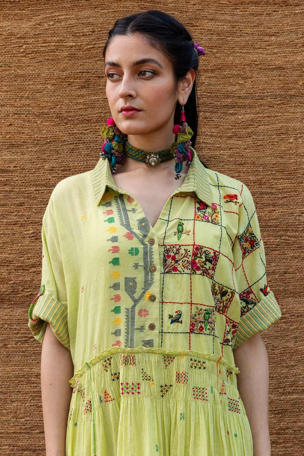 Sunira Designs Green Smocked Waist Dress 5 Sunira Designs Green Smocked Waist Dress - Image 3