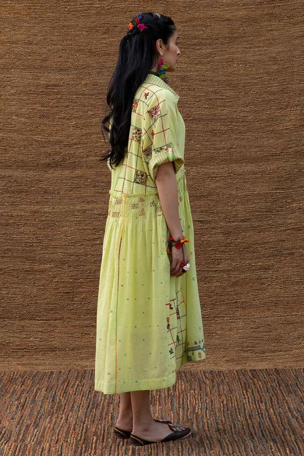 Sunira Designs Green Smocked Waist Dress 6 Sunira Designs Green Smocked Waist Dress - Image 4