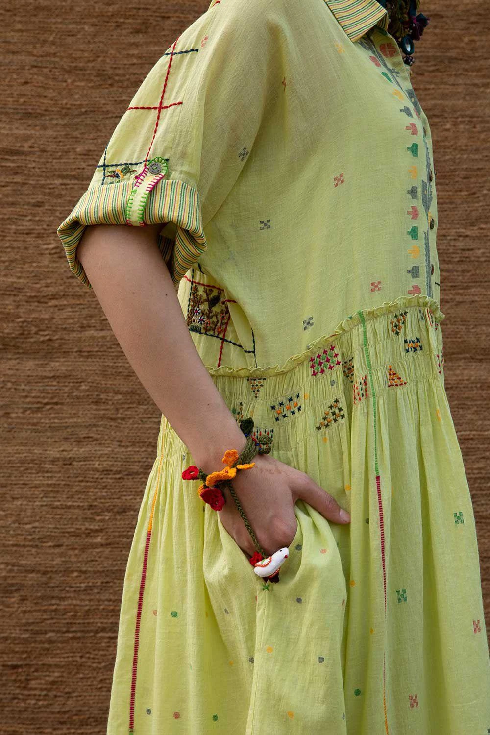 Sunira Designs Green Smocked Waist Dress 7 Sunira Designs Green Smocked Waist Dress - Image 5