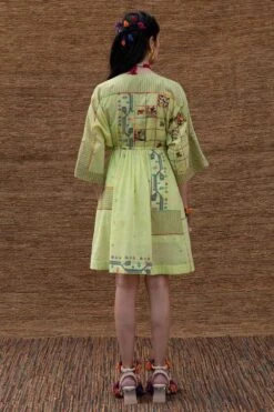 Sunira Designs Green Embroidered Drawstring Dress 13 Sunira Designs Green Embroidered Drawstring Dress -Echoo Clothing Shop j2207b 6