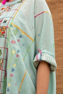 Sunira Designs Blue Kimono Style Dress -Echoo Clothing Shop j2210a 3