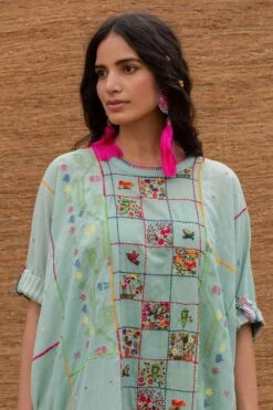 Sunira Designs Blue Kimono Style Dress -Echoo Clothing Shop j2210a 4