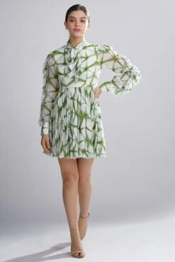 KoAi Shibori Frill Dress -Echoo Clothing Shop kofw20088 2