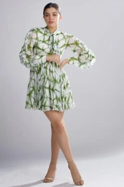 KoAi Shibori Frill Dress -Echoo Clothing Shop kofw20088 3