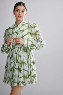 KoAi Shibori Frill Dress -Echoo Clothing Shop kofw20088 4