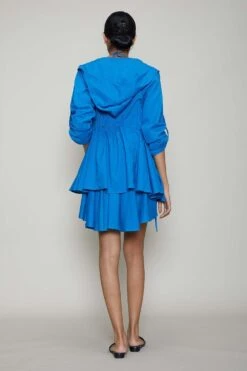 Mati Blue Halter Neck Dress & Jacket Set 7 Mati Blue Halter Neck Dress & Jacket Set -Echoo Clothing Shop mtvezajacketset blue 3