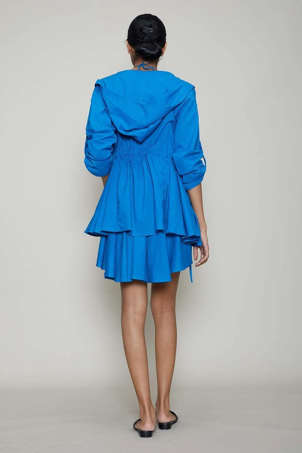 Mati Blue Halter Neck Dress & Jacket Set 5 Mati Blue Halter Neck Dress & Jacket Set - Image 3