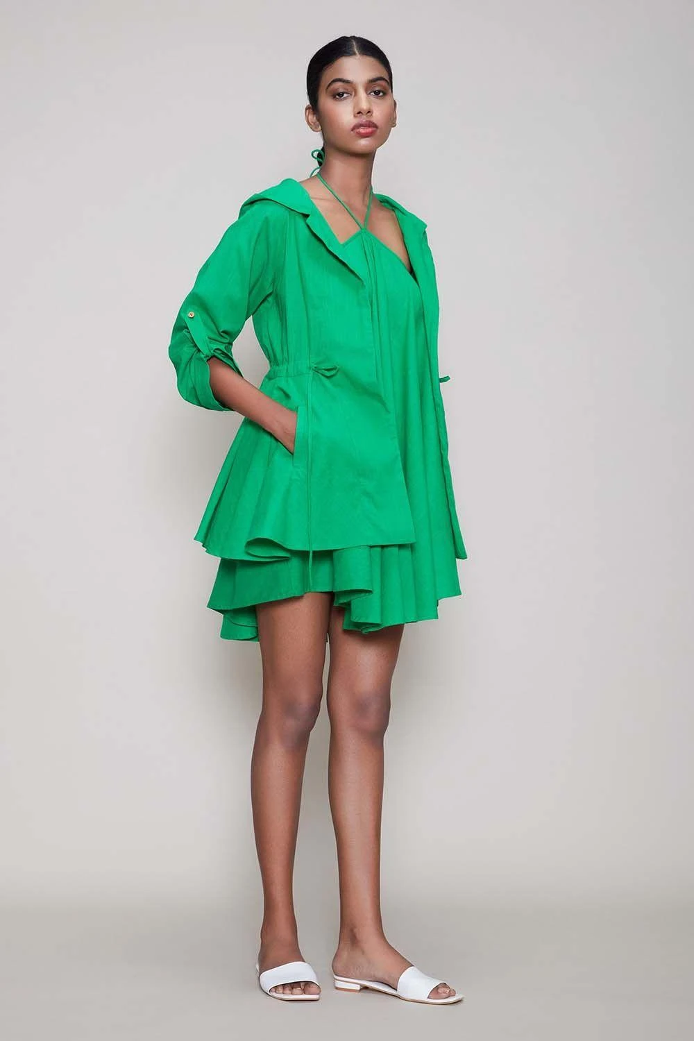 Mati Green Halter Neck Dress & Jacket Set 4 Mati Green Halter Neck Dress & Jacket Set - Image 2