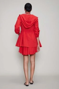 Mati Red Halter Neck Dress & Jacket Set -Echoo Clothing Shop mtvezajacketset red 3