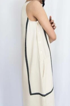 Rias Jaipur Ecru Cotton Denim Dress -Echoo Clothing Shop rias mix 05 3