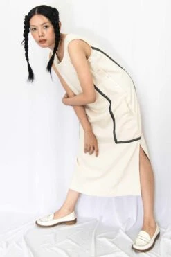 Rias Jaipur Ecru Cotton Denim Dress -Echoo Clothing Shop rias mix 05 4