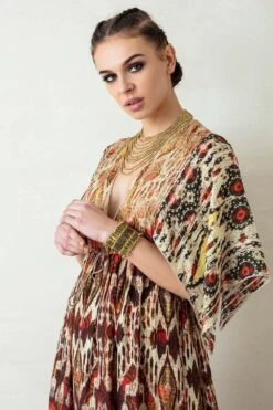 Rajdeep Ranawat Long V Neck Kaftan Dress -Echoo Clothing Shop rr 413 5