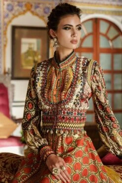 Rajdeep Ranawat Printed Silk Dress & Jacket Set 12 Rajdeep Ranawat Printed Silk Dress & Jacket Set -Echoo Clothing Shop rr20760 rr20788 5