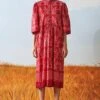 Ikai Red Shibori Dyed Dress 1 Ikai Red Shibori Dyed Dress -Echoo Clothing Shop sh csd 2104r 1