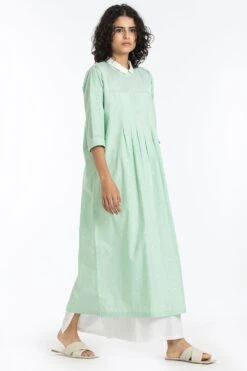 Three Mint Polka Pintuck Co-ord Dress