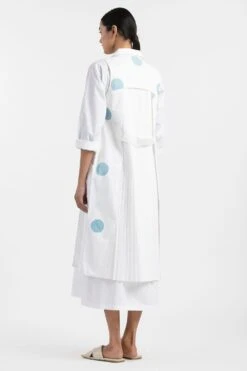Three White Polka Dotted Dress & Jacket -Echoo Clothing Shop ss21 set 30 xs 4