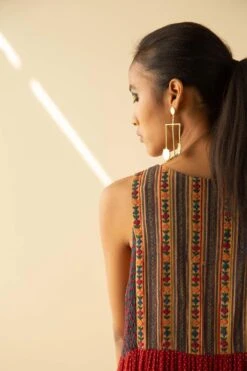 Sunira Designs Ajrakh Printed Tiered Dress -Echoo Clothing Shop ss2105 4