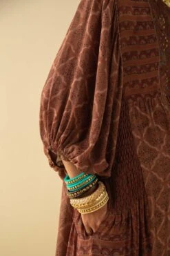 Sunira Designs Embroidered Yoke Balloon Sleeve Dress 11 Sunira Designs Embroidered Yoke Balloon Sleeve Dress -Echoo Clothing Shop ss2139 4