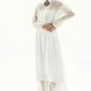 Corpora Studio White Organza Maxi Dress
