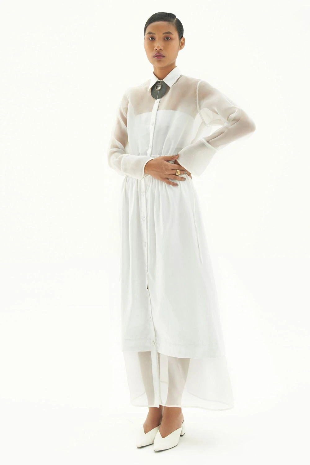 Corpora Studio White Organza Maxi Dress 3 Corpora Studio White Organza Maxi Dress