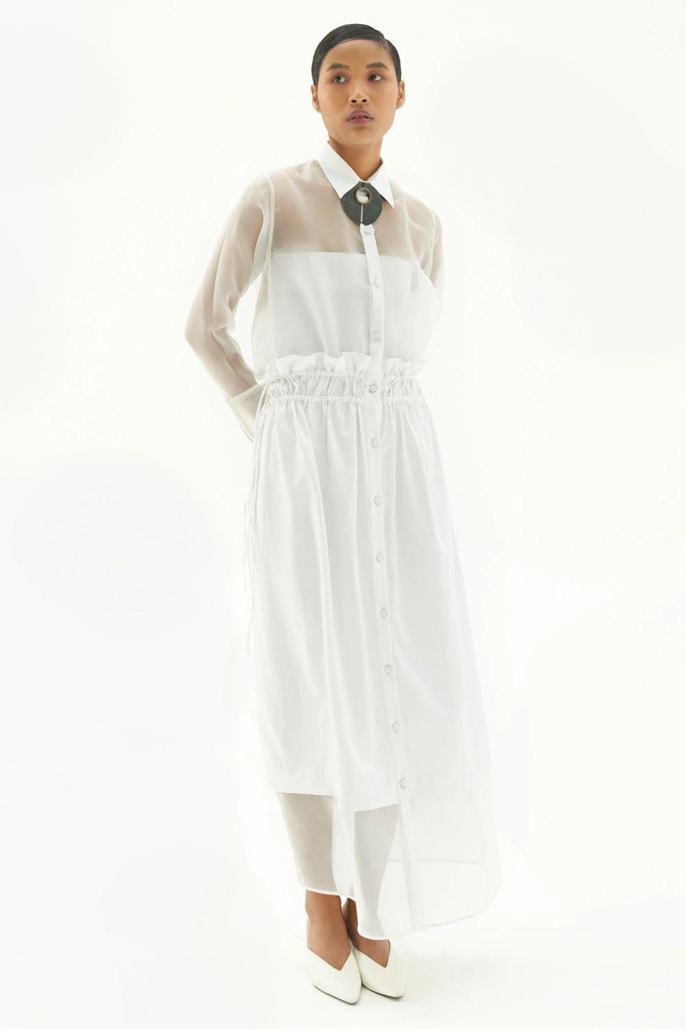 Corpora Studio White Organza Maxi Dress 4 Corpora Studio White Organza Maxi Dress - Image 2