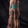 Nikita Mhaisalkar Turquoise Tapis Print Maxi Dress With Corset 2 Nikita Mhaisalkar Turquoise Tapis Print Maxi Dress With Corset -Echoo Clothing Shop tt sf22 020 1