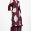 Three Wine Coloured Jacket & Slip Dress Set 2 Three Wine Coloured Jacket & Slip Dress Set -Echoo Clothing Shop wf21 set014 1